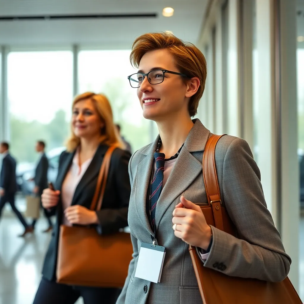 Deutsche Geschäftsleute, die pünktlich zu einem Meeting erscheinen